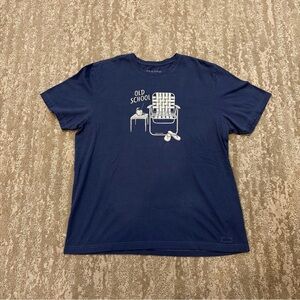 Life Is Good Old School Chair Shirt Mens XXL Blue Crusher Tee Graphic Beach NWOT